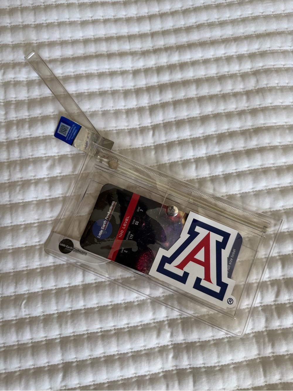 Clear Wristlet Phone Case with University of Arizona 'A' Logo